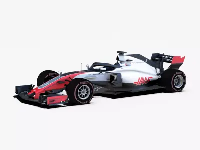 Haas VF18 car Low-poly 3D model