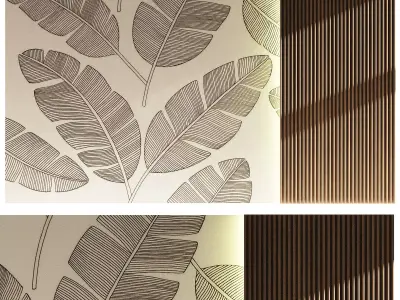 Wall 3D panel 09 3D model