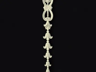 Central decor ornament for furniture 3D model 350