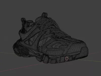 Multicolored Balenciaga Runner 3D model