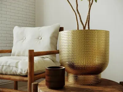 Chairs with decor set by H and M 3D model