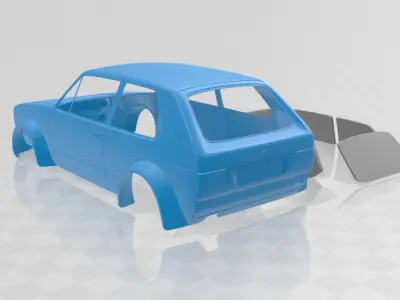 Volkswagen Golf MK1 Race Cup 1974 - Body Car STL Model 3D print model