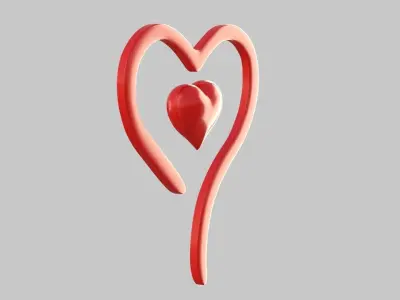 Heart icon v01 3D model