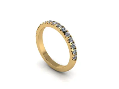 Solitaire Twist Prong Diamond Ring V02 3D print model