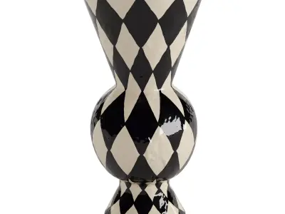 Hand painted Rhombic vase 3D model