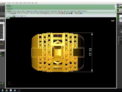 Luxury Square Stone Men Ring Jewelry  587 3D print model