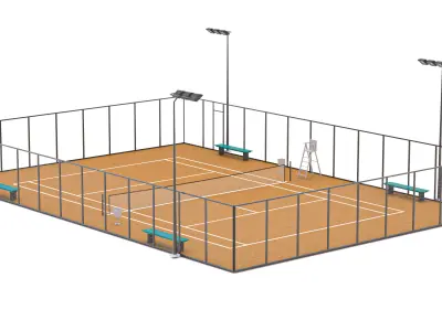 Tennis Court 4 3D model