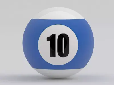 Pool Snooker Ball 10 3D model