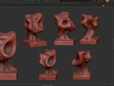 Modern Abstract Decorative sculpture 3d print model 3D print model 2