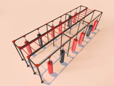Gym Equipment Low-poly 3D model