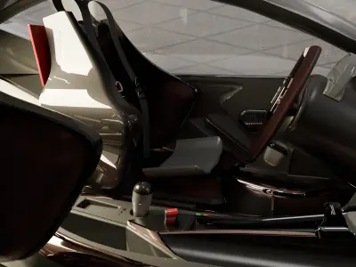 Titanium car 3D model