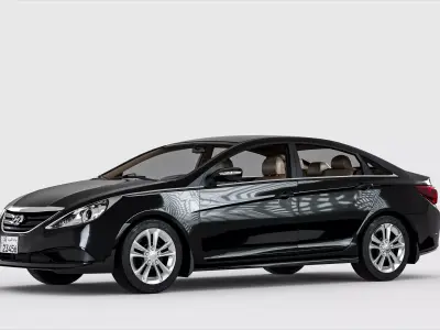 Hyundai Sonata 2013 Low-poly 3D model