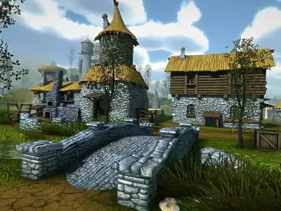 Medieval Cartoon Low-poly 3D model