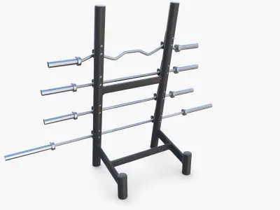 Barbell rack v2 3D model