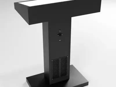 Conference podium digital tribune 3d model Low-poly 3D model