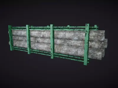 Construction Pipe Stack 02 3D model