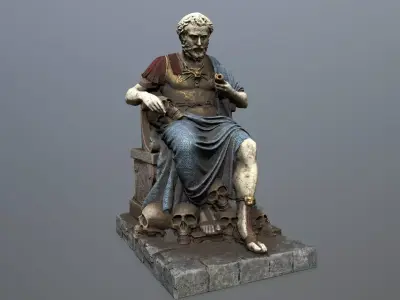 Man Statue 1 Low-poly 3D model