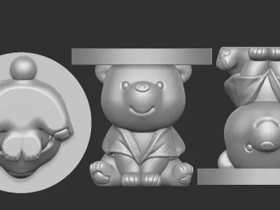 Cute Teddy Bear 3D print model