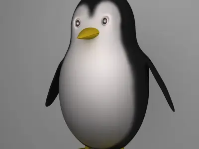 Cute Penguin Low-poly 3D model