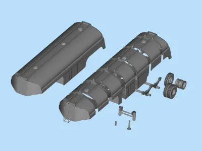  Fuel Tanker trailer for Truck from the movie Duel 3D print model