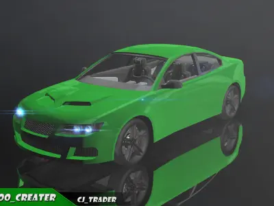 Lowpoly Sports Car Racing Car 3D Model Low-poly 3D model