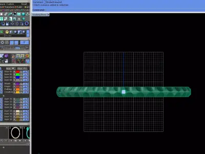 Beautiful bangle bracelet with crescent cut and a single gem 3D print model