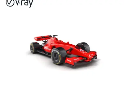Formula  Race Car Aerodynamic Design model pack Low-poly 3D model