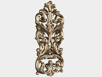 Carved decor for cnc 45 3D model