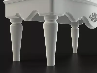 Antique-Style Bedside Table B 3D model