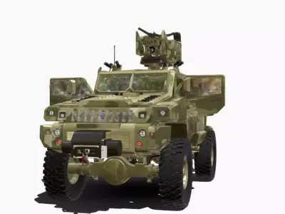 mrap 4x4 matador Low-poly 3D model