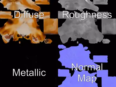 Fennec Fox Illustration model pack Low-poly 3D model