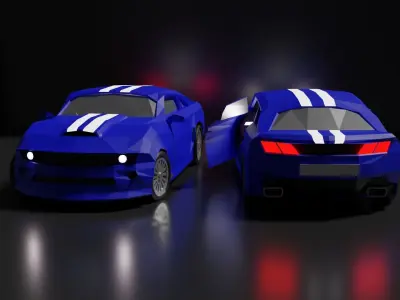 Chevrolet Camero Low-poly 3D model