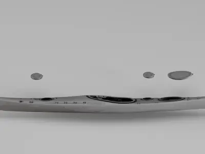 001581 Raw 3D scan of the hull of a kayak 3D print model