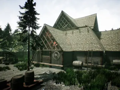 Viking Household Unreal Engine UE4 Low-poly 3D model