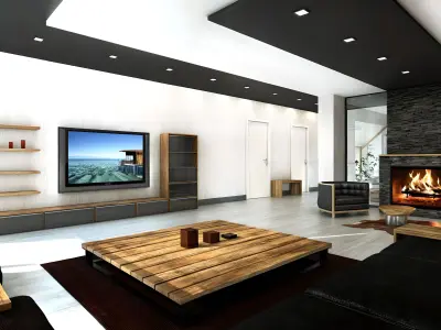 Modern Residence Apartment Design Low-poly 3D model