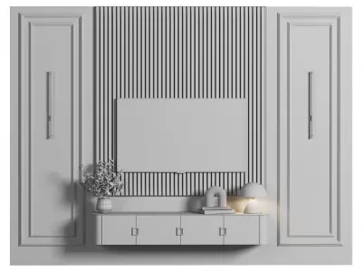 TVWALL024 tv wall unit 3D model