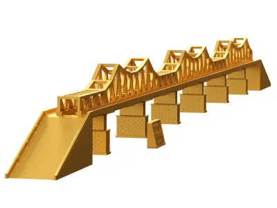 Long Bien Bridge 3D print model