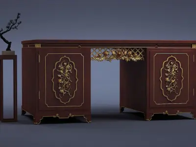 cabinet cabinet wardrobe sofa bed table bookshelve 3D model