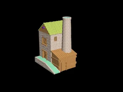 Medieval House 54 3D print model 3D model