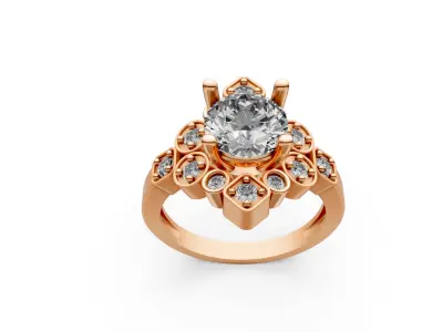 Luxury Iconic Engagement Ring  3D print model