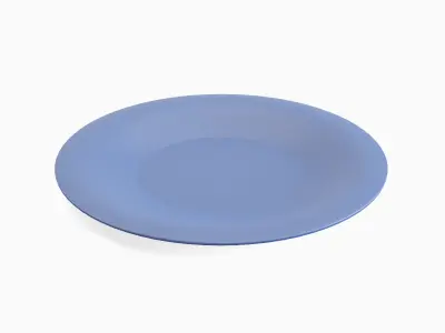 Disposable Plastic Plate B 01 Low-poly 3D model