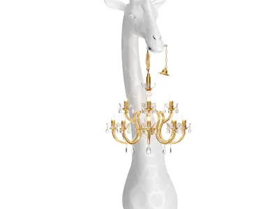 Giraffe In Love Qeeboo Wall-Mount Low-poly 3D model