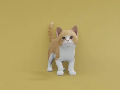 Kitten animated 3D 3D model