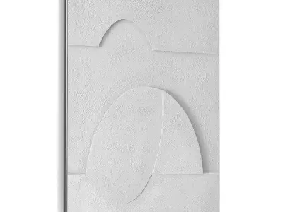 Plaster Two Photo Frame 457 Low-poly 3D model