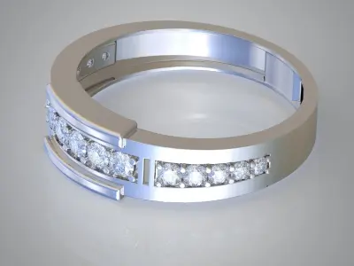 Diamond ring 0471 3D printable model Free 3D print model
