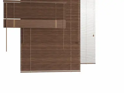 Wooden blinds 3 options 900 mm 3D model