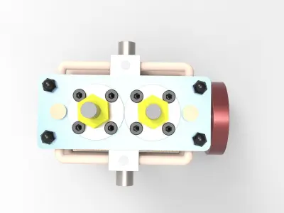 A SIMPLE LITTLE 2 CYLINDER VERTICAL 3D print model