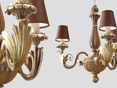 Chandelier Silvano Grifoni 3 lamp 3D model