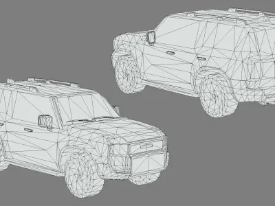  3D Toyota Land Cruiser Low-poly 3D model