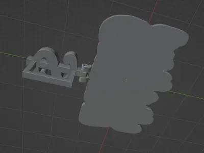 Pendant Suede with Bail dollar symbol Free 3D print model